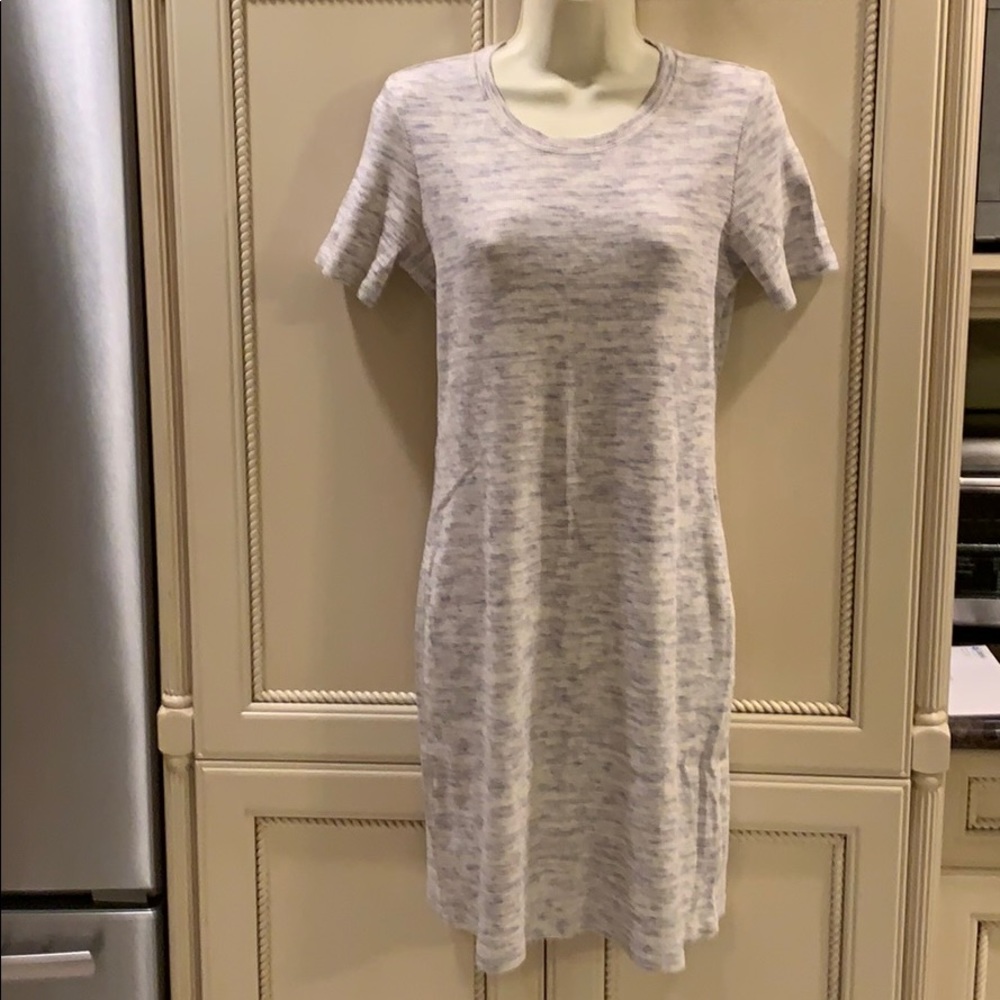 Theory ribbed Short Sleeve Dress Sz Medium